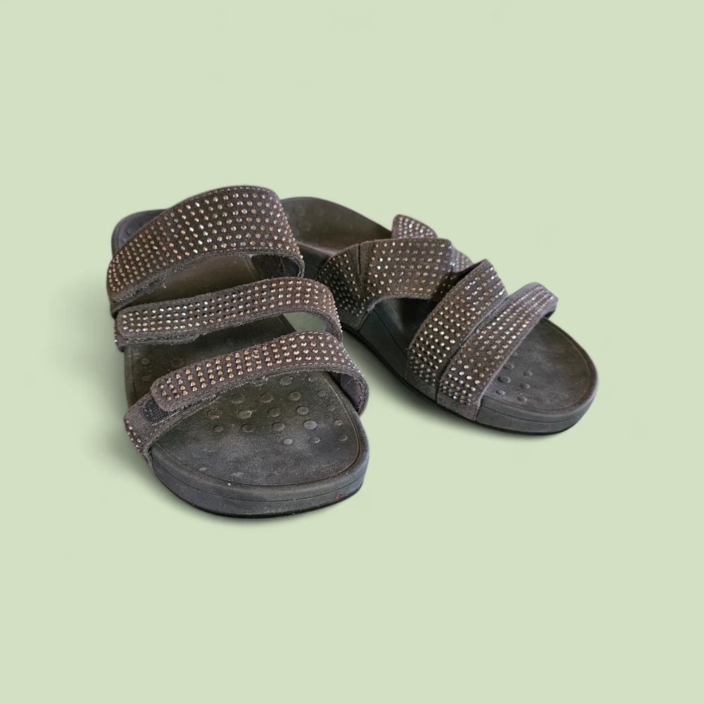 Vionic Black Studded Sandals